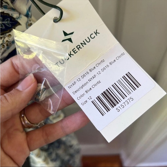 Tuckernuck Larkspur Blue and White Floral Chintz Maxi Dress Size 10 NWT - Picture 8 of 8